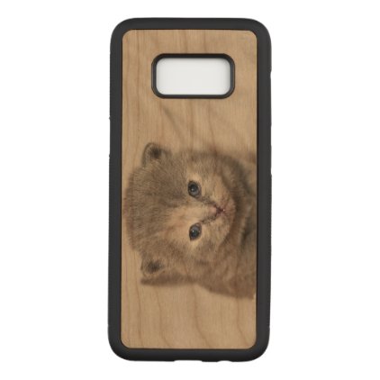 Look at this little grey Kitten Carved Samsung Galaxy S8 Case