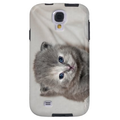 Look at this little grey Kitten Galaxy S4 Case