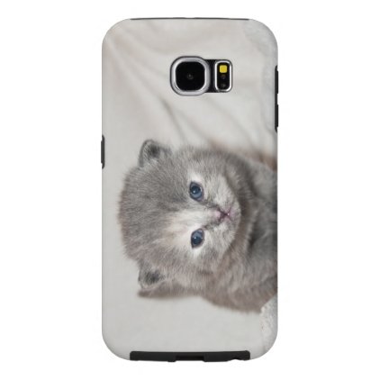 Look at this little grey Kitten Samsung Galaxy S6 Case