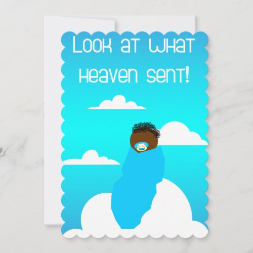 Look at What Heaven Sent Baby Shower Invitations