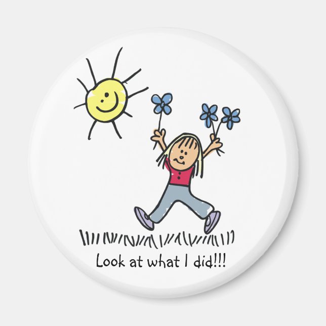 Look At What I Did Magnet- girl Magnet (Front)