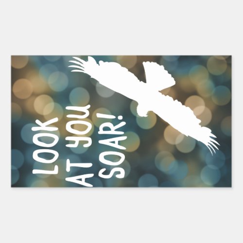 look at you soar rectangular sticker