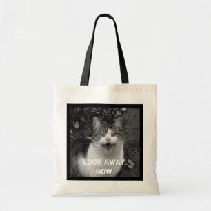 "Look Away Now" Crabby Cat Tote Bag