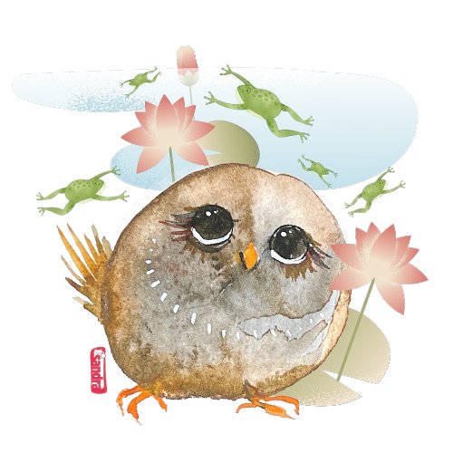 LOOK B4 U LEAP  watercolor bird owl art cards