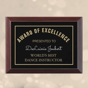 Look! Best Dance Instructor award plaque