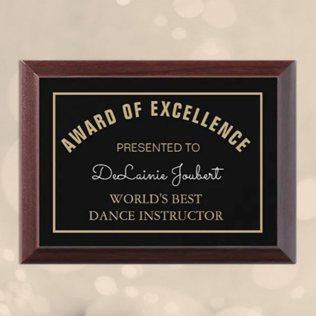 Look! Best Dance Instructor award plaque (Creator Uploaded)