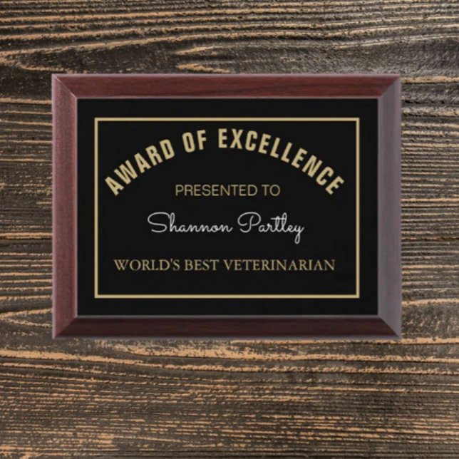 Look! Best Veterinarian award plaque (Creator Uploaded)