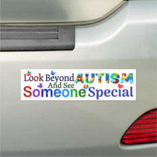 Look Beyond AUTISM Car Magnet
