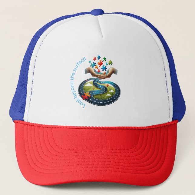 look beyond the surface trucker hat (Front)
