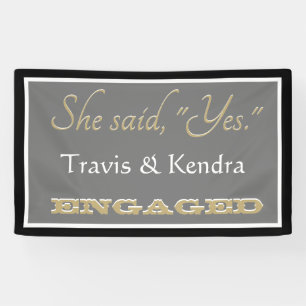 Look! Custom Engagement party banner