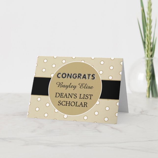 Look! DEAN'S LIST Scholar congrats card (Front)