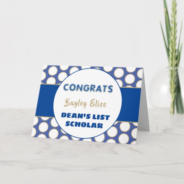 Look! DEAN'S LIST Scholar congrats card (Front)