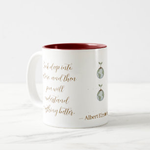 Look Deep Into Nature Einstein Quote Mug