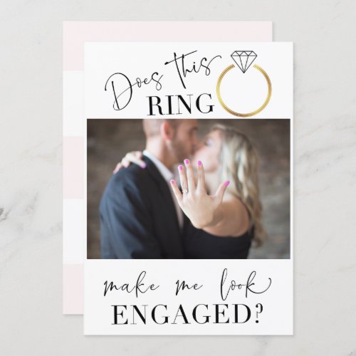 Look Engaged Photo Blush White Bridal Shower Invitation