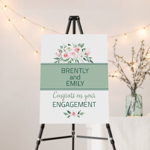 Look! Engagement party foam board sign