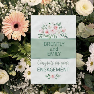 Look! Engagement party garden flag/sign Flag