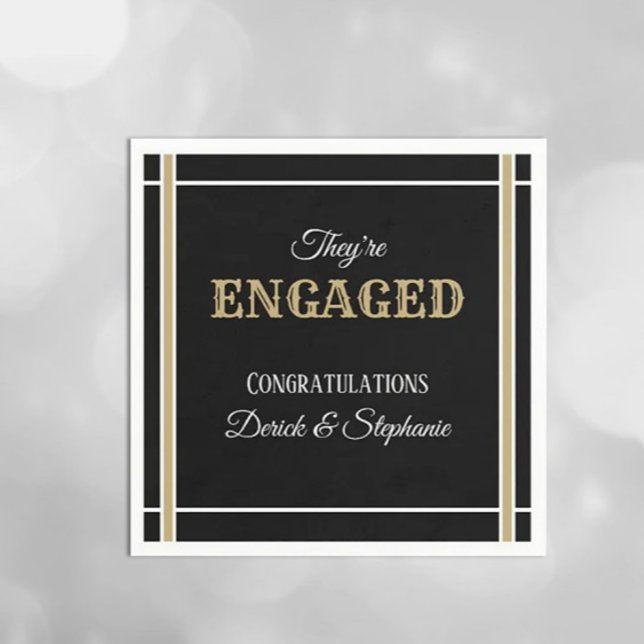 Look! Engagement party napkins (Creator Uploaded)