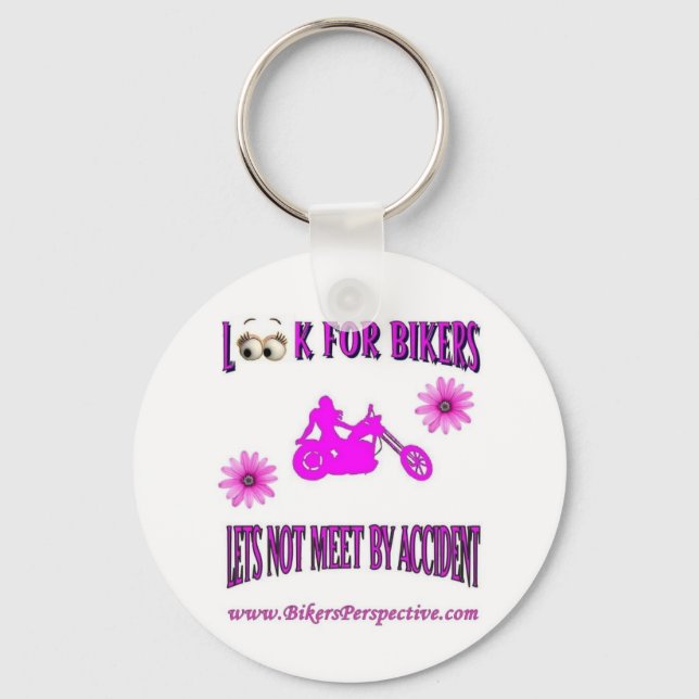 Look for Bikers Ladies Daisy Key Chain (Front)