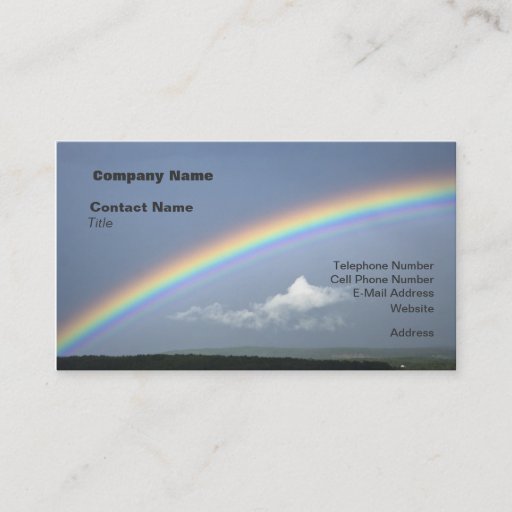 Customizable Look For The Rainbow Business Cards