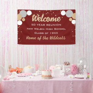 LOOK! Fun Confetti Class Reunion banner