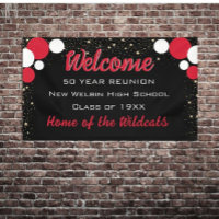 LOOK! Fun Confetti Class Reunion banner