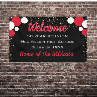 LOOK! Fun Confetti Class Reunion banner
