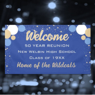 LOOK! Fun Confetti Class Reunion banner