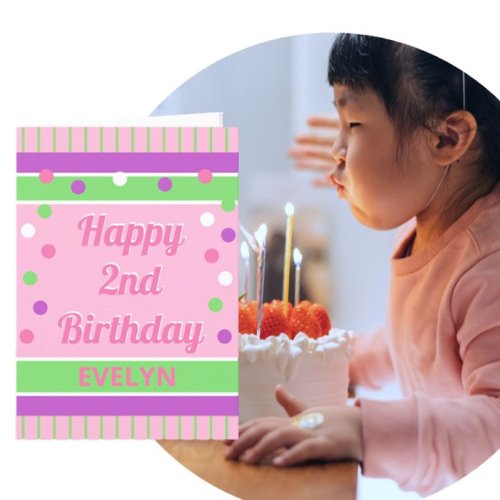 Look Happy  2nd birthday customized card