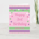 Look! Happy  3rd birthday customized card<br><div class="desc">Happy birthday to 3 year old</div>