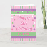 Look! Happy 5th birthday customized card<br><div class="desc">Happy birthday to 5 year old</div>