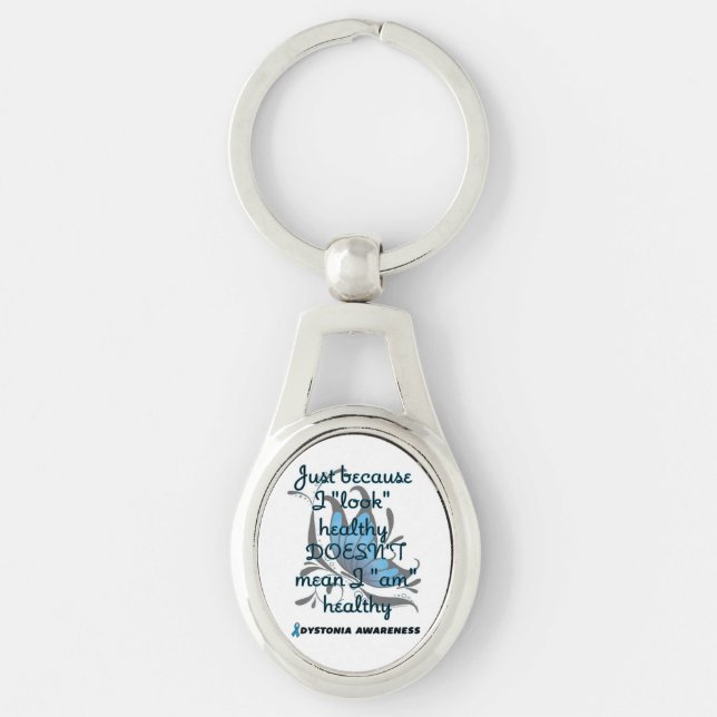 "Look" Healthy/Butterfly...Dystonia Keychain (Front)