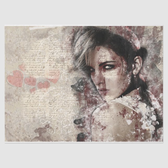 Look Here! Decoupage  Tissue Paper (Front)