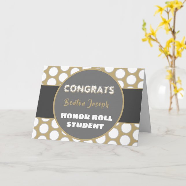 Look! Honor roll congrats card (Yellow Flower)