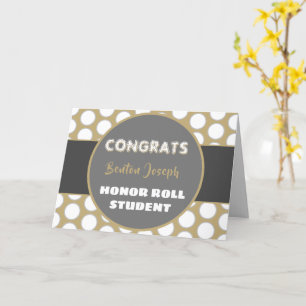 Look! Honor roll congrats card