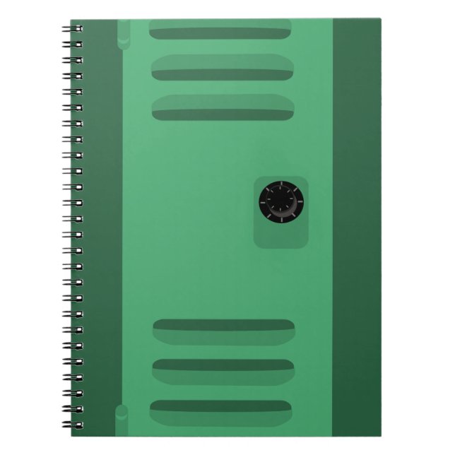 Look in a Locker Fun School Cartoon Design Notebook (Front)