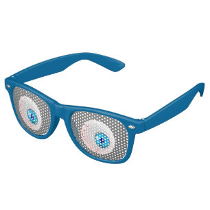 LOOK in the blue eyeball without a blink Retro Sunglasses