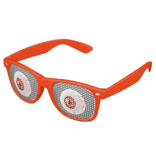 LOOK in the orange eyeball without a blink Retro Sunglasses