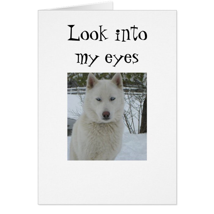 "LOOK INTO MY EYES AND HEART" GREETING CARDS