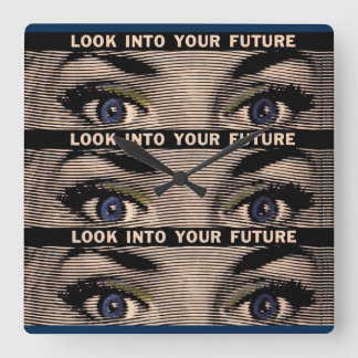 Look into your future square wall clock