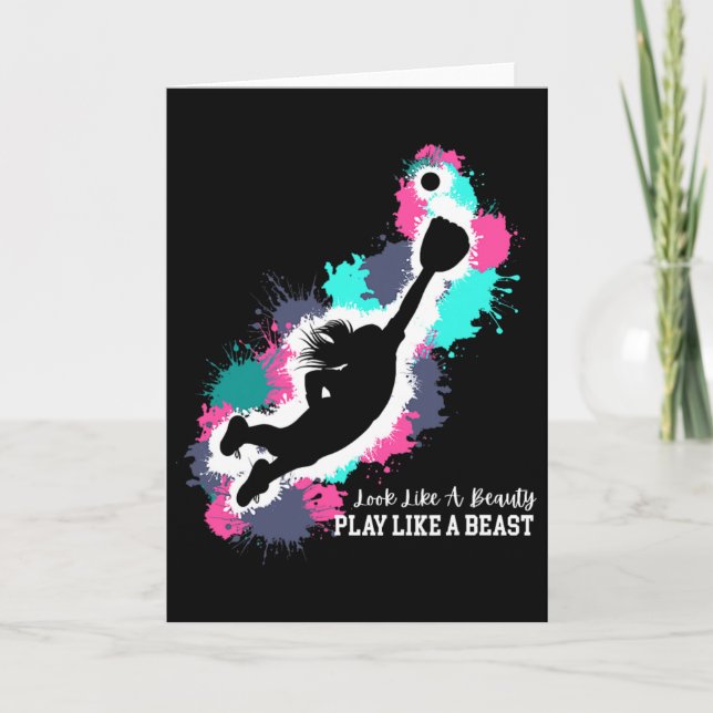 Look Like A Beauty - Play Like A Beast - Fun Softl Card (Front)