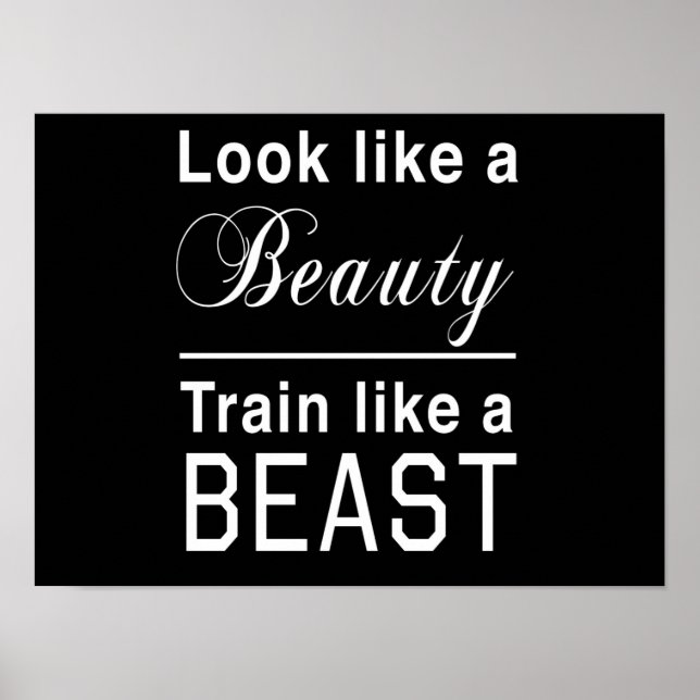Look Like a Beauty, Train Like a Beast Poster (Front)