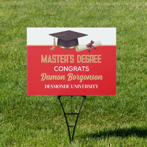 Look! Master's Degree Congrats! CUSTOM yard Sign