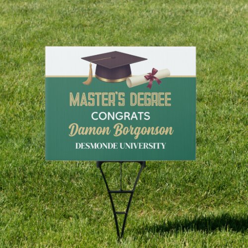 Look! Master's Degree Congrats! CUSTOM yard Sign
