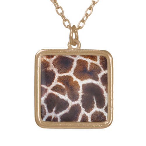 Look of Africa Giraffe Skin Effect Gold Plated Necklace
