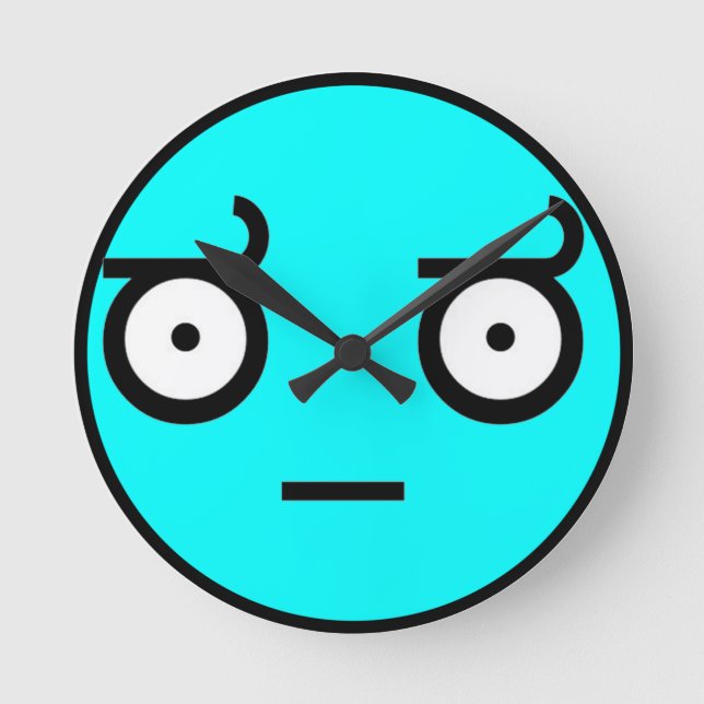 Look of Disapproval Meme Rage comic Round Clock (Front)