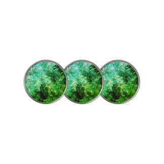 Look of Layered Green Crystals Golf Ball Marker