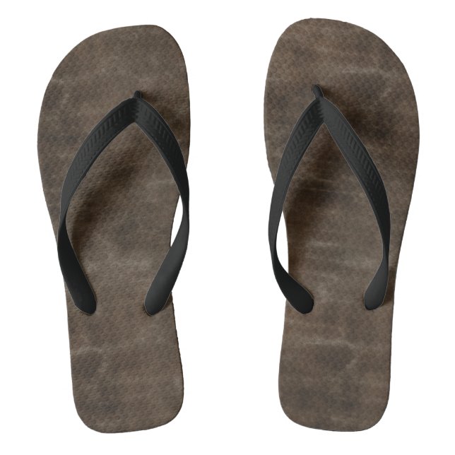 look of leather flip flops (Footbed)