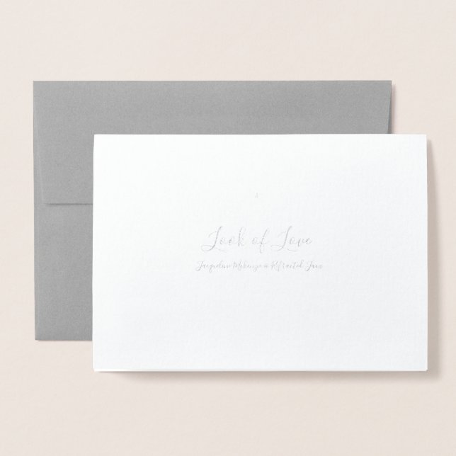 Look of Love Gray Foil Card (Back With Envelope)
