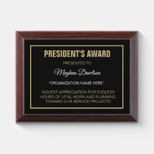 Look! Organization/club Award plaque