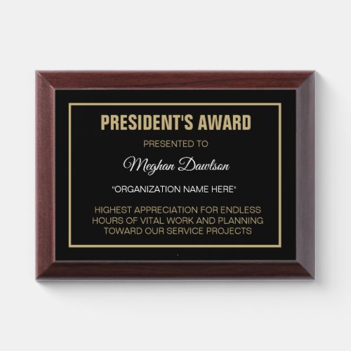 Look Organizationclub Award plaque